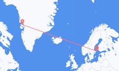 Flyrejser fra Qaarsut, Grønland til Mariehamn, Åland