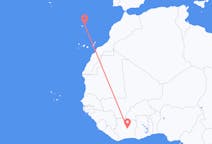 Flights from Bouaké to Porto Santo
