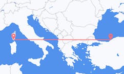 Loty z Figari, Francja do Zonguldaka, Turcja