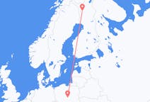 Flug frá Kolari, Finnlandi til Łódź, Póllandi