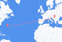 Lennot Bermudasta, Yhdistynyt kuningaskunta Belgradiin, Serbia