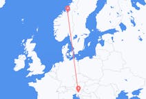 Lennot Ljubljanasta Trondheimiin