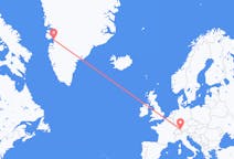 Flyreiser fra Ilulissat, til Friedrichshafen
