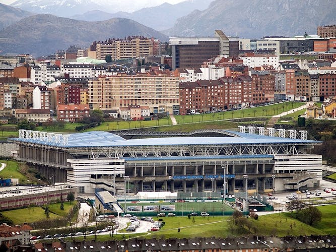 photo of view of Estadio Carlos Tartiere, Oviedo, Spain.