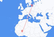 Flyrejser fra Ouagadougou til Gdańsk