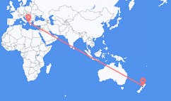 Flyg från Whanganui till Korfu