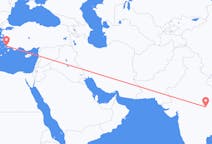 Lennot Jabalpurista, Intia Bodrumiin, Turkki