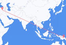 Flyreiser fra Mount Hagen, Papua Ny-Guinea til Diyarbakir, Tyrkia