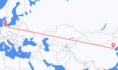 Flug frá Tianjin, Kína til Lübeck, Þýskalandi