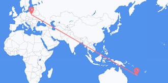 Voos da Nova Caledônia para a Polónia