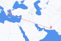 파키스탄 터뱃에서 출발해 그리스 낙소스에게(으)로 가는 항공편