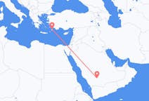 サウジアラビアのワディ・アド・ダワシールから、ギリシャのロードス島までのフライト