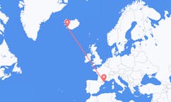 Loty z Perpignan, Francja do Reykjaviku, Islandia