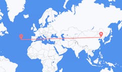 Flyreiser fra Shenyang, Kina til São Roque do Pico, Portugal