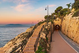 Photo of panoramic aerial view of Malaga on a beautiful summer day, Spain.