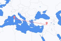 フランスのフィガリから、トルコのシャンルウルファまでのフライト