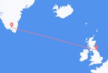 Flights from from Narsarsuaq to Newcastle upon Tyne