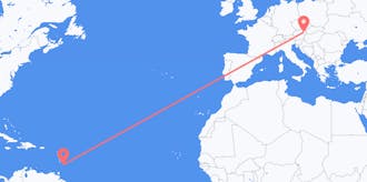 Flyreiser fra Barbados til Østerrike