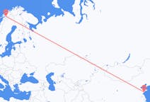 Voli from Tsingtao, Cina to Narvik, Norvegia