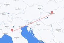 出发地 意大利与 雷焦艾米利亚相比目的地 匈牙利布达佩斯的航班