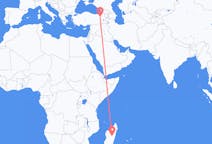 Flyg från Antananarivo, Madagaskar till Erzurum, Turkiet