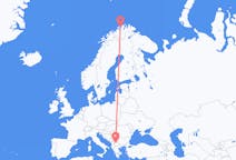 Flyrejser fra Skopje, Nordmakedonien til Hammerfest, Norge