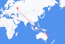 Vluchten van Brisbane, Australië naar Samara, Rusland