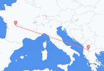 Lennot Ohridista, Pohjois-Makedonia Limogesiin, Ranska