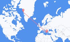 Flyrejser fra Upernavik, Grønland til Kalamata, Grækenland