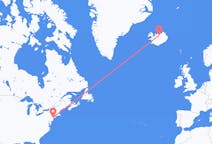 Flights from New York, the United States to Akureyri, Iceland