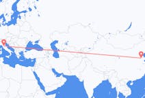 Flyreiser fra Jinan, Kina til Firenze, Italia
