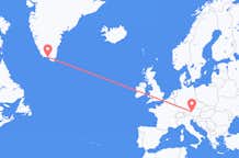 Flights from from Qaqortoq to Salzburg