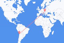 Flyg från Antofagasta, Chile till Budapest, Ungern