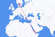 出发地 吉布提出发地 巴尔巴拉目的地 丹麦哥本哈根的航班