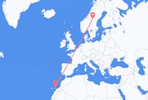 Loty z miasta Lanzarote do miasta Östersund