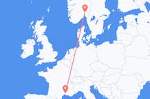 Flyrejser fra Nimes, Frankrig til Oslo, Norge