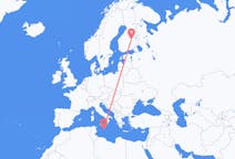 Flyreiser fra Valletta, Malta til Kuopio, Finland