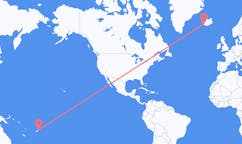Flyreiser fra Taveuni, Fiji til Reykjavik, Island