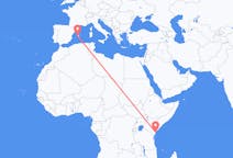 Flights from Malindi, Kenya to Palma de Mallorca, Spain