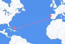 来自特克斯和凯科斯群岛南凯科斯岛目的地 葡萄牙里斯本的航班