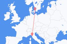 Flyrejser fra Pisa til København