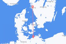 Flug frá Gautaborg, Svíþjóð til Rostock, Þýskalandi