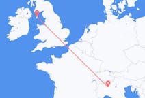 Flights from Douglas to Milan