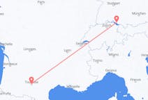 Flyg från Friedrichshafen, Tyskland till Toulouse, Frankrike