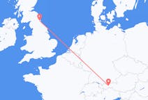 Vluchten van Newcastle upon Tyne, Engeland naar Innsbruck, Oostenrijk