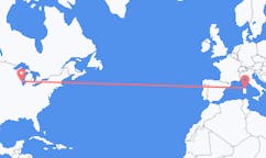 美国出发地 密尔沃基飞往美国目的地 奧里維亞的航班