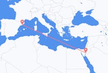 Vluchten van Akaba, Jordanië naar Barcelona, Spanje
