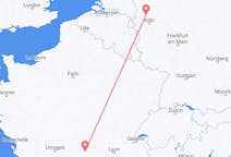 Vols depuis la ville de Düsseldorf vers la ville de Clermont-Ferrand