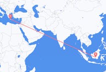 Flyreiser fra Palangka Raya, Indonesia til Khania, Hellas