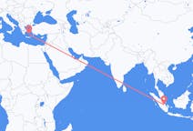 Flüge von Jambi-Stadt, Indonesien nach Santorin, Griechenland